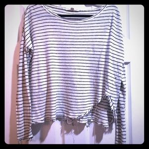 LoveStitch distressed long tee